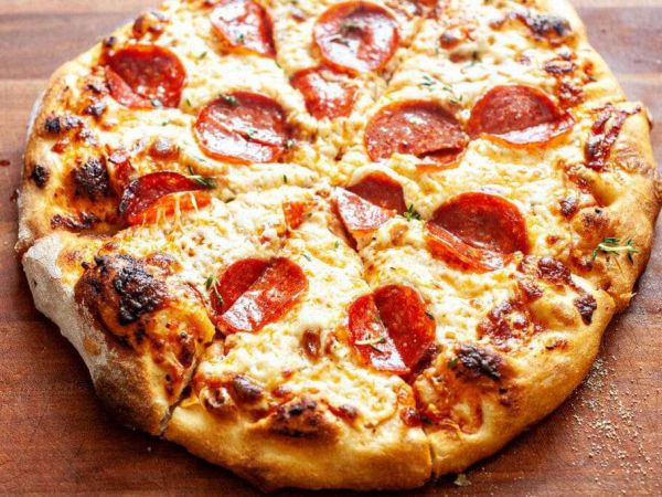 Homemade Pepperoni Pizza